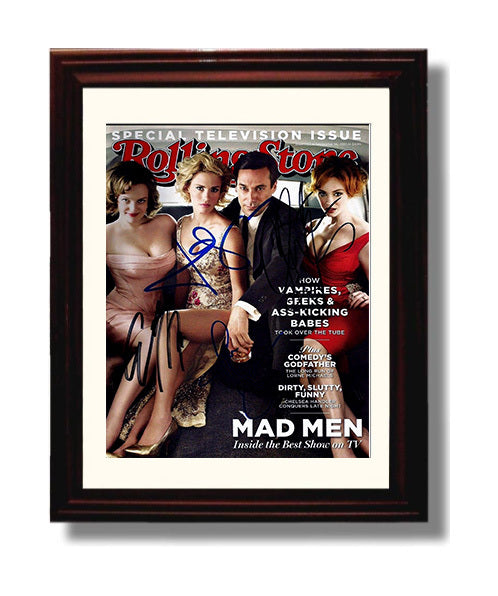 Mad Men - Cast - Rolling Stone Cover Ensemble - Vintage Television Wall Art - 8x10 Beveled Frame wall art print - television decor