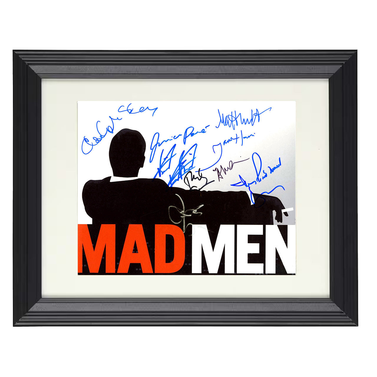 Mad Men – Jon Hamm (Don Draper) Silhouette Lounge Poster – 8x10 black beveled framed television wall art