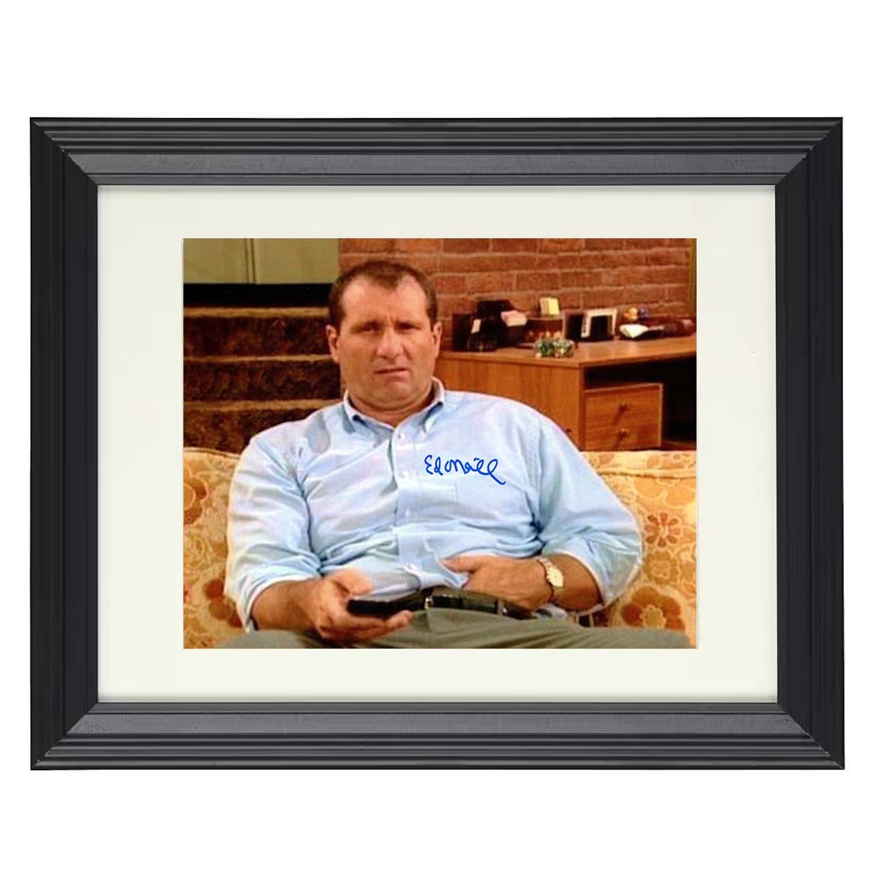Married with Children – Al Bundy Living Room Remote Slouch – 8x10 black beveled framed television wall art