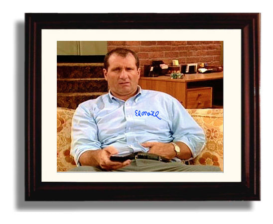 Married with Children - Ed ONeill (Al Bundy) Living Room Remote Slouch Scene - Vintage Television Wall Art - 8x10 Beveled Frame wall art print - television decor