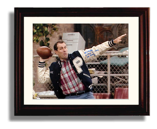 Married with Children - Ed ONeill (Al Bundy) Polk High Football Throwback Toss Scene - Vintage Television Wall Art - 8x10 Beveled Frame wall art print - television decor