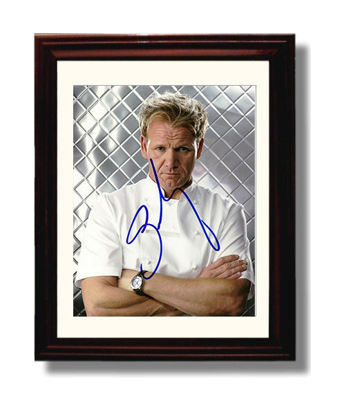 MasterChef - Gordon Ramsay Crossed Arms Kitchen Backdrop - Vintage Television Wall Art - 8x10 Beveled Frame wall art print - television decor