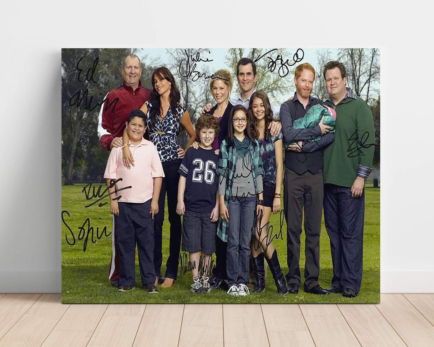 Modern Family - Ed ONeill (Jay Pritchett) Family Park Cast - Vintage Television Wall Art - 16x20 Unframed Print wall art print - television decor