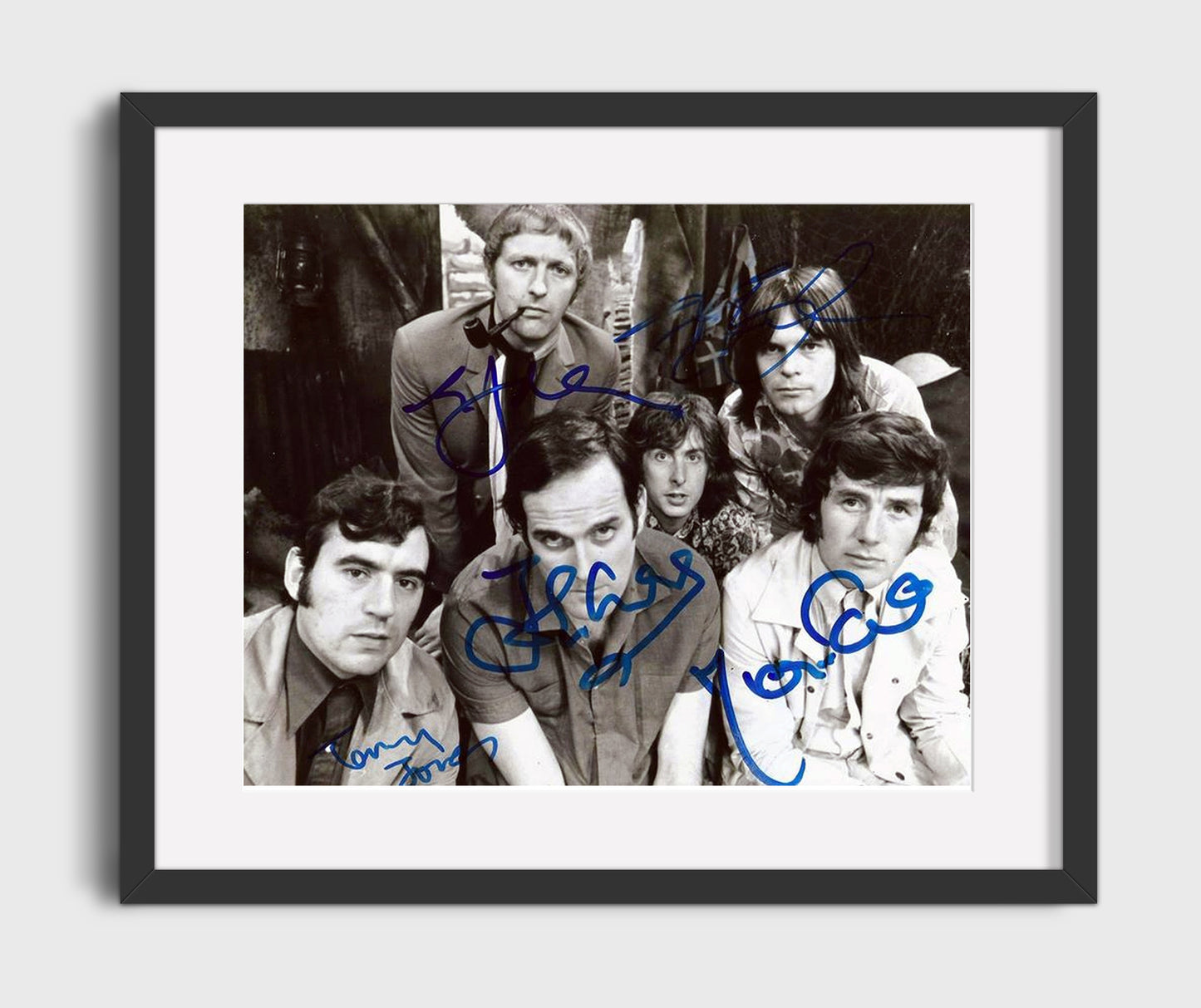 Monty Pythons Flying Circus - John Cleese Silly Faces Comedy Stage Moment - Vintage Television Wall Art - 16x20 Gallery Frame wall art print - television decor