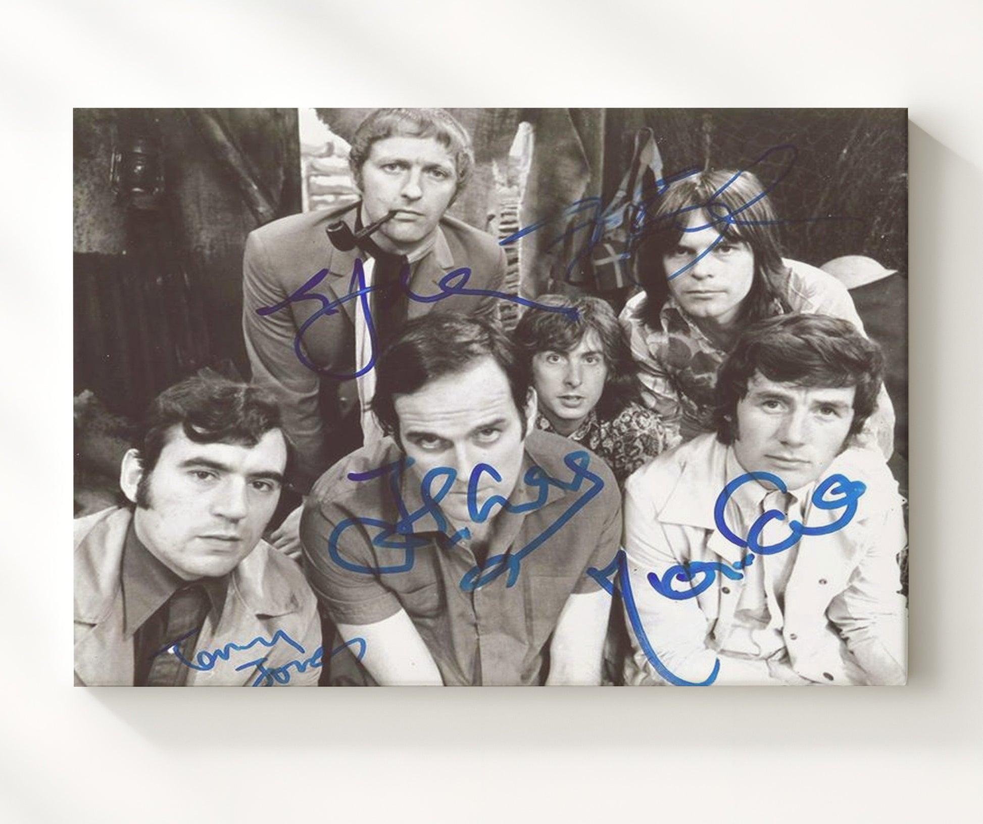 Monty Pythons Flying Circus - John Cleese Silly Faces Comedy Stage Moment - Vintage Television Wall Art - 20x24 Canvas wall art print - television decor