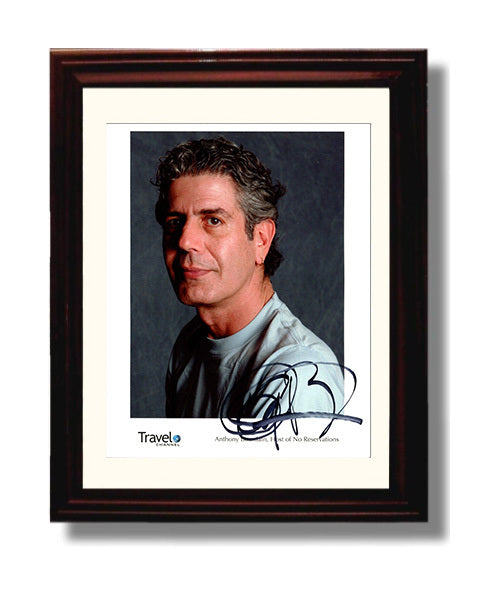 No Reservations - Anthony Bourdain Globe Trekking Culinary Storyteller - Vintage Television Wall Art - 8x10 Beveled Frame wall art print - television decor