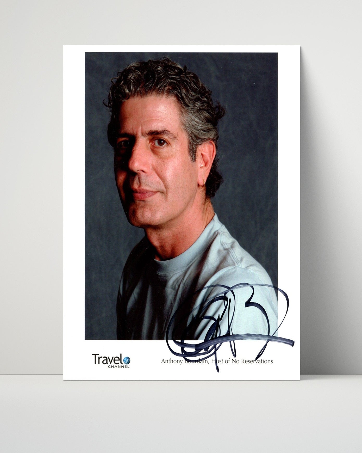 No Reservations - Anthony Bourdain Globe Trekking Culinary Storyteller - Vintage Television Wall Art - 16x20 Unframed Print wall art print - television decor