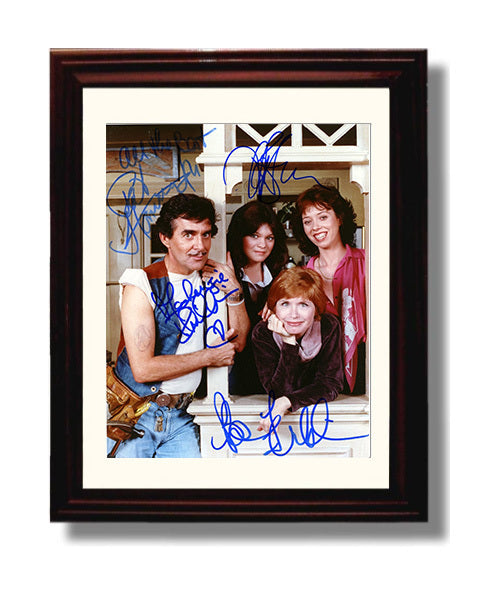 One Day at a Time - Cast - Living Room Window Ensemble - Horizontal - Vintage Television Wall Art - 8x10 Beveled Frame wall art print - television decor