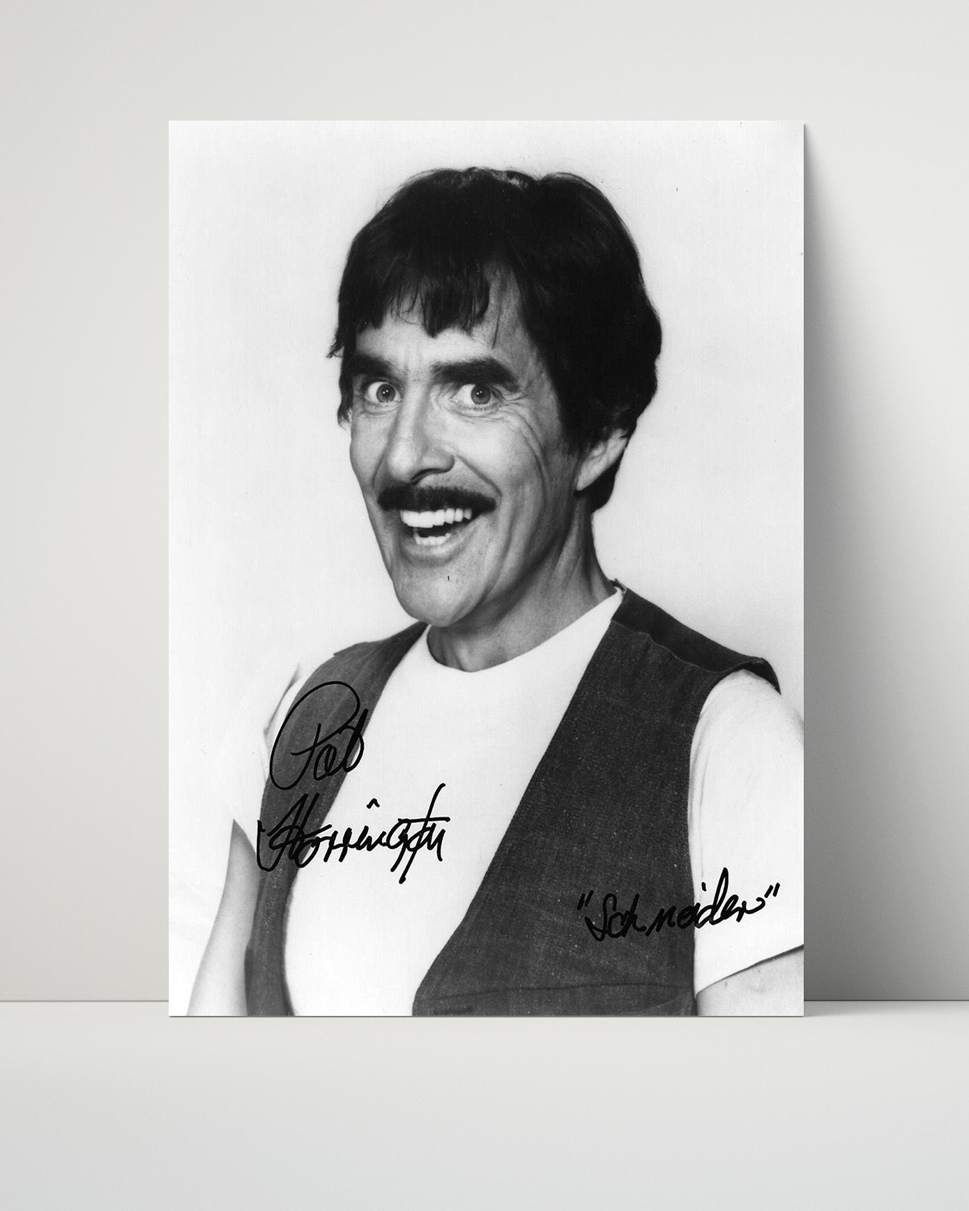 One Day at a Time - Pat Harrington - Schneider Black and White Headshot - Vintage Television Wall Art - 16x20 Unframed Print wall art print - television decor