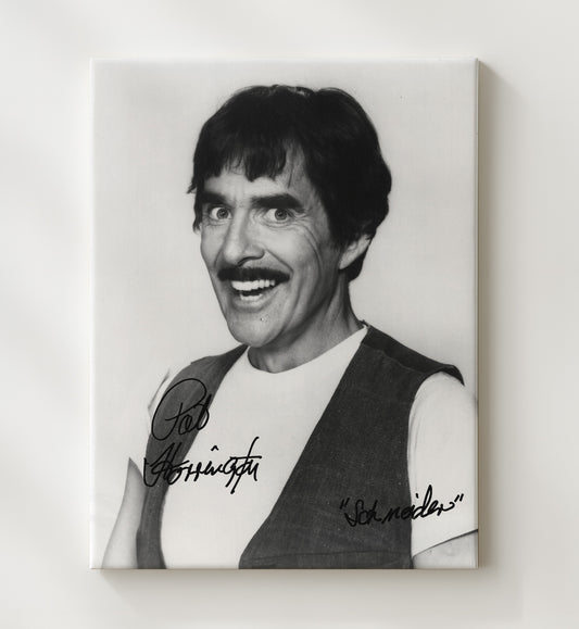 One Day at a Time - Pat Harrington - Schneider Black and White Headshot - Canvas television wall art