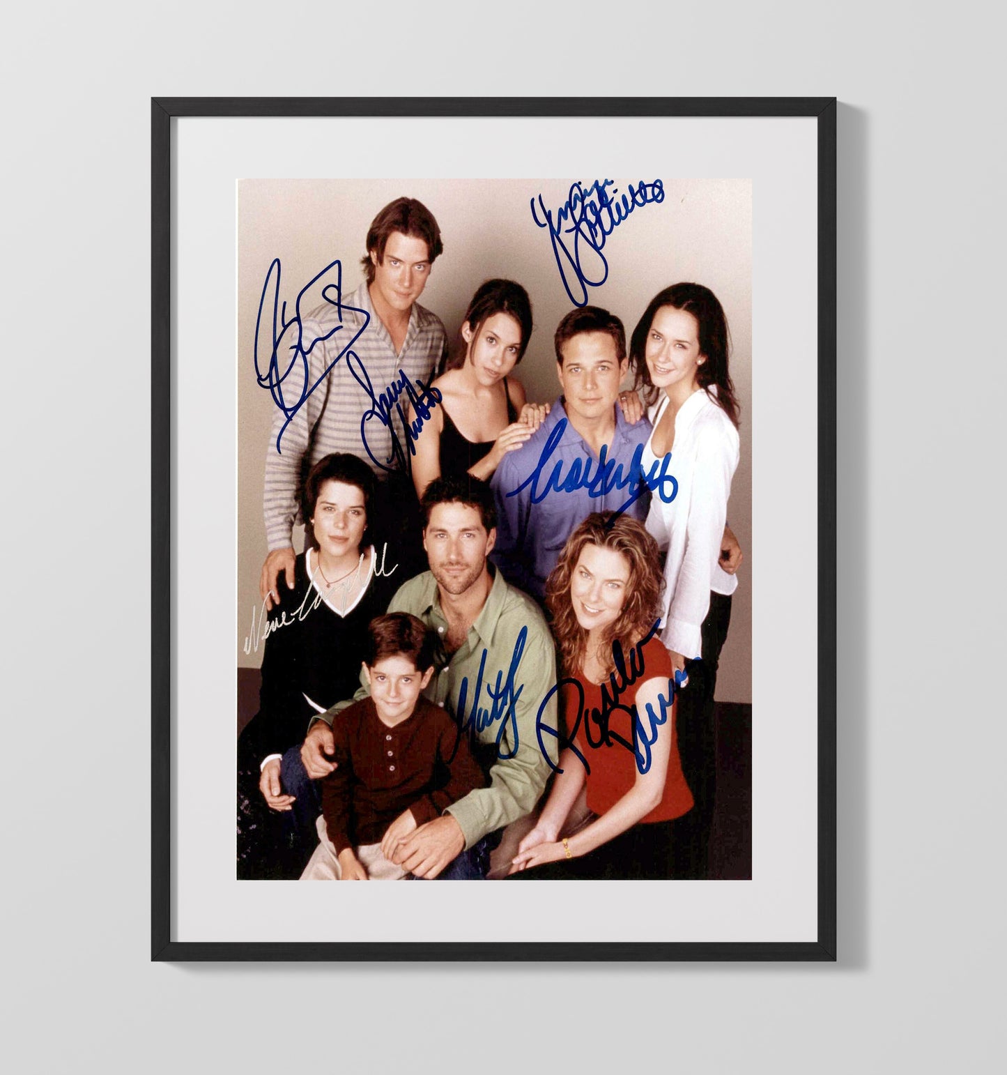 Party of Five - Cast - Early Season Ensemble Studio Shot - Vintage Television Wall Art - 16x20 Gallery Frame wall art print - television decor
