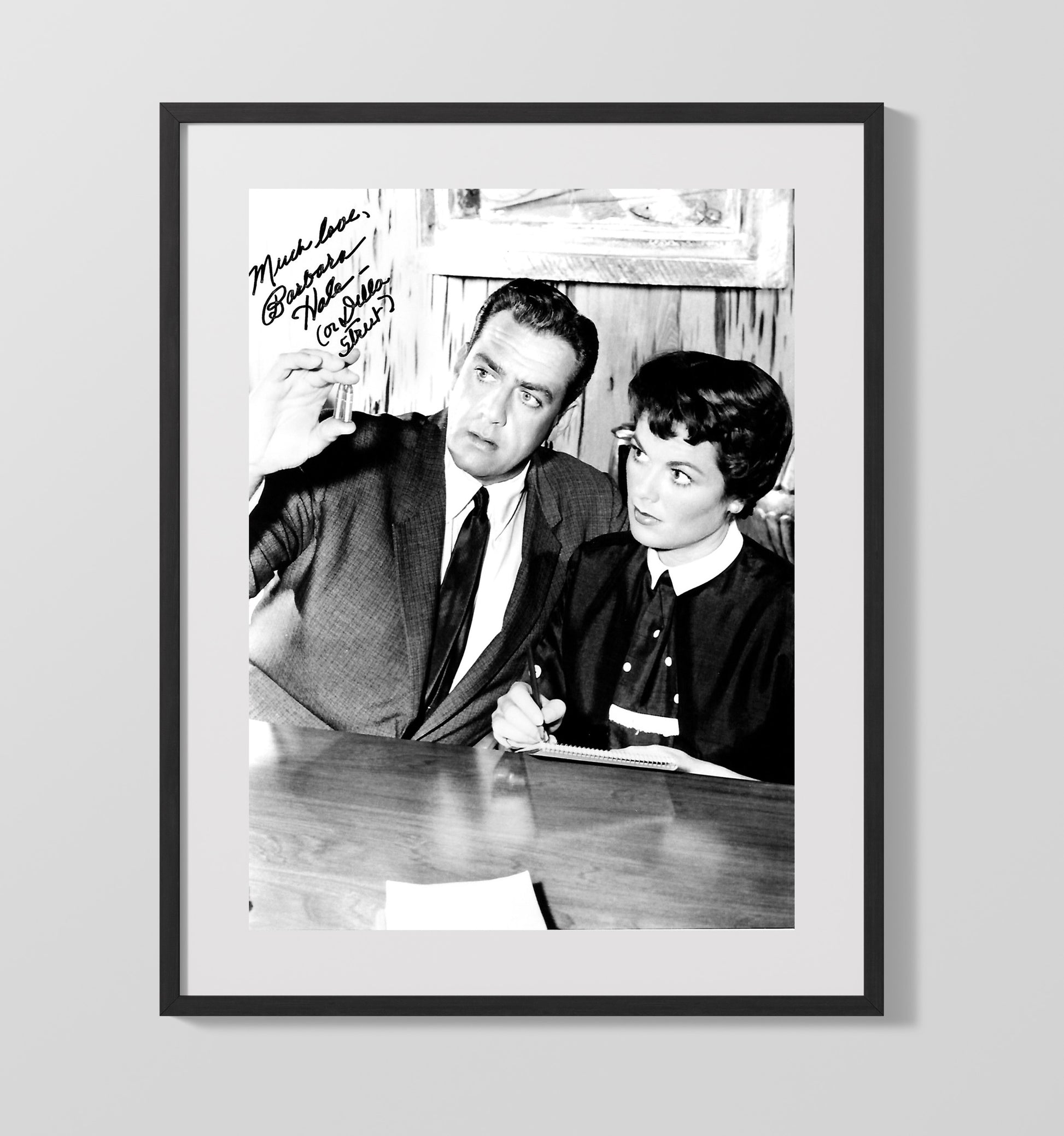 Perry Mason - Barbara Hale Loyal Secretary Della Street - Vintage Television Wall Art - 16x20 Gallery Frame wall art print - television decor