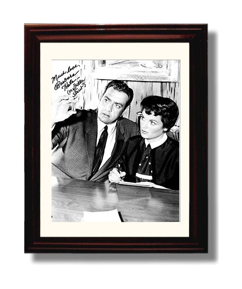Perry Mason - Barbara Hale Loyal Secretary Della Street - Vintage Television Wall Art - 8x10 Beveled Frame wall art print - television decor