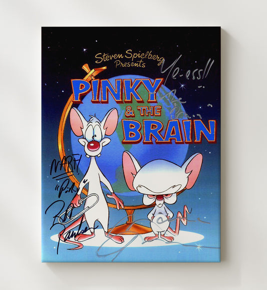 Pinky and the Brain - Pinky and Brain - World Domination Cartoon Poster - Canvas television wall art
