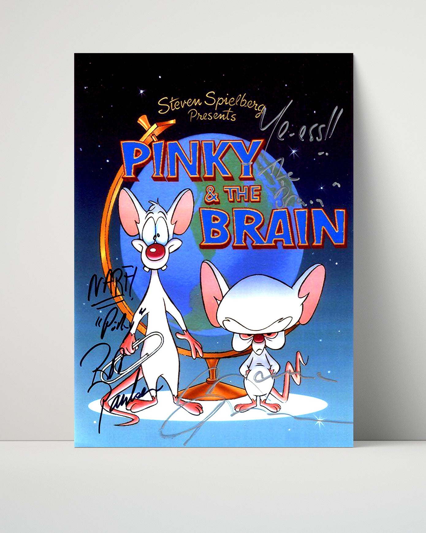Pinky and the Brain - Pinky and Brain - World Domination Cartoon Poster - Vintage Television Wall Art - 16x20 Unframed Print wall art print - television decor