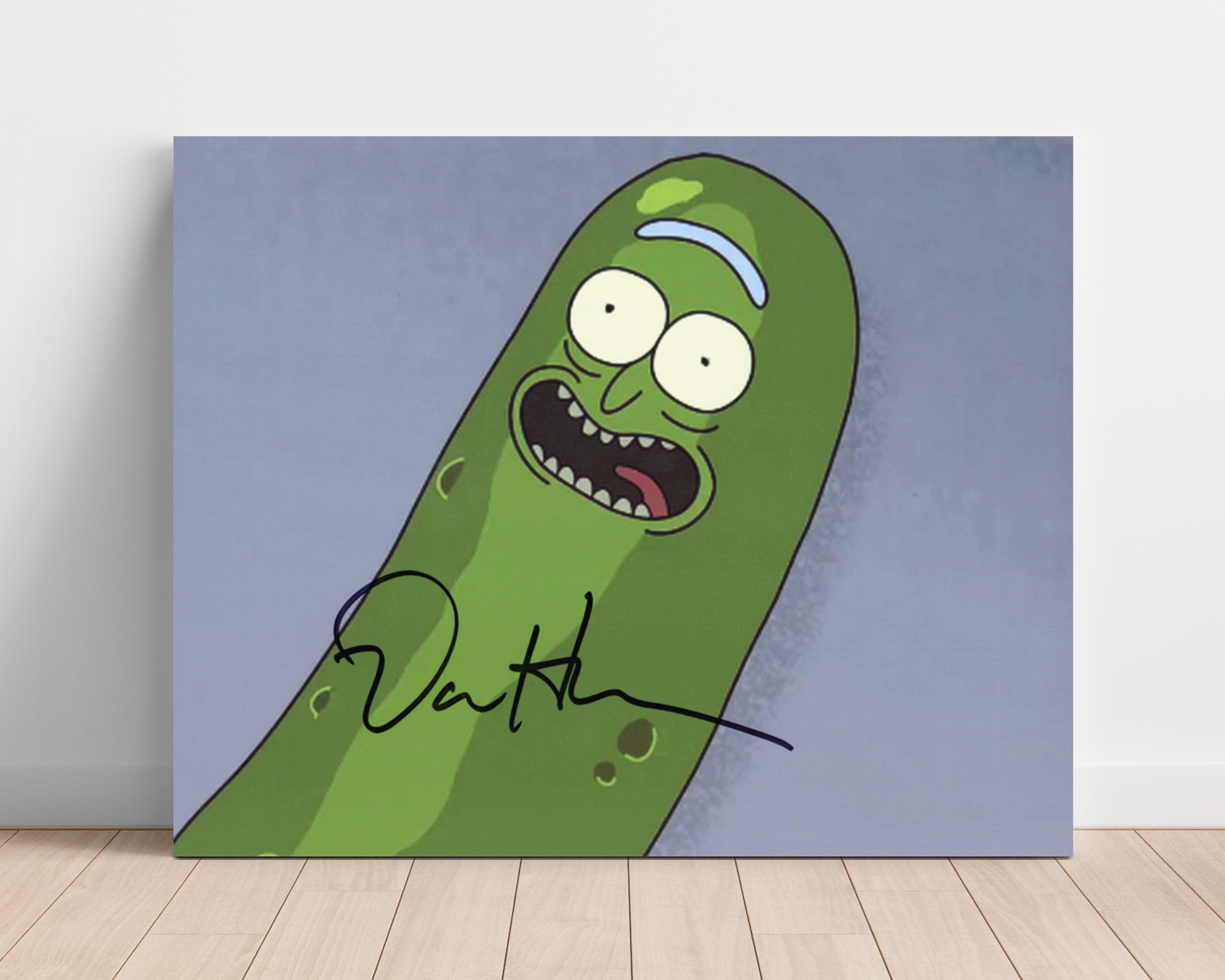 Rick and Morty - Dan Harmon (Pickle Rick) Pickle Face - Vintage Television Wall Art - 16x20 Unframed Print wall art print - television decor
