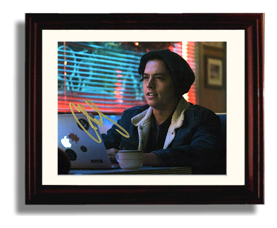 Riverdale - Cole Sprouse (Jughead Jones) Diner Laptop Scene - Vintage Television Wall Art - 8x10 Beveled Frame wall art print - television decor