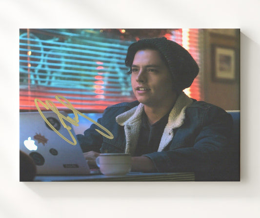Riverdale - Cole Sprouse (Jughead Jones) Diner Laptop Scene - Canvas television wall art