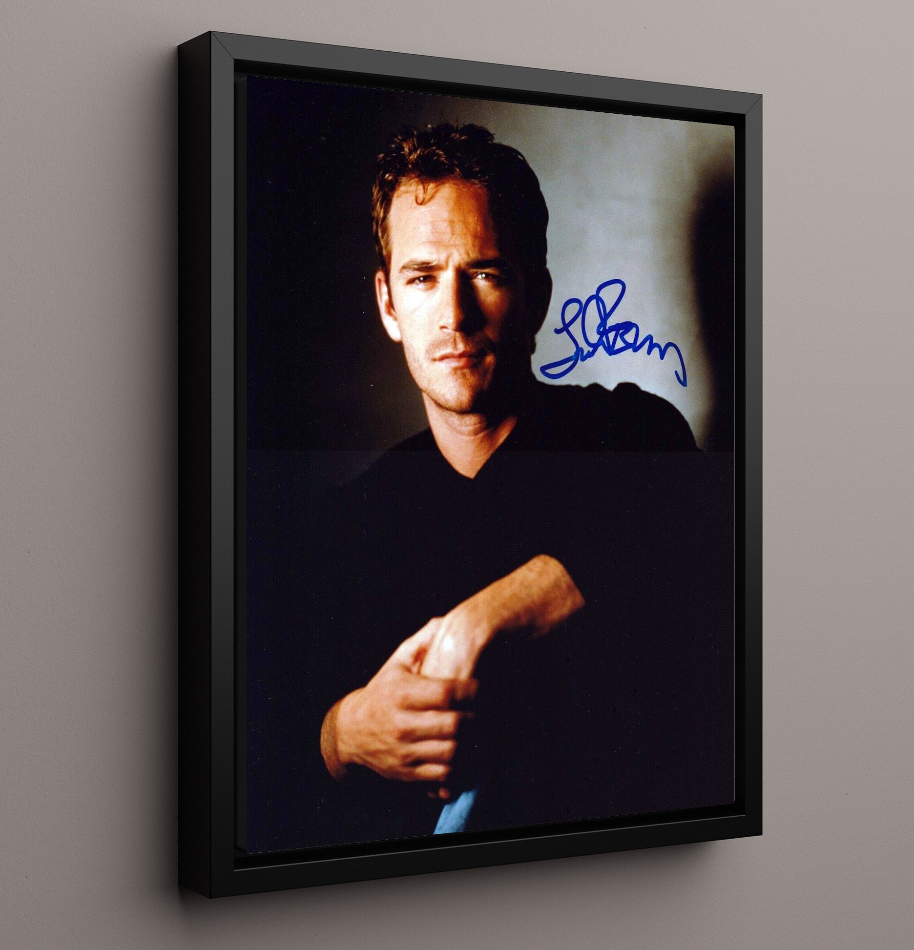 Riverdale - Luke Perry - Signed Studio - Vintage Television Wall Art - 16x20 Framed Canvas wall art print - television decor