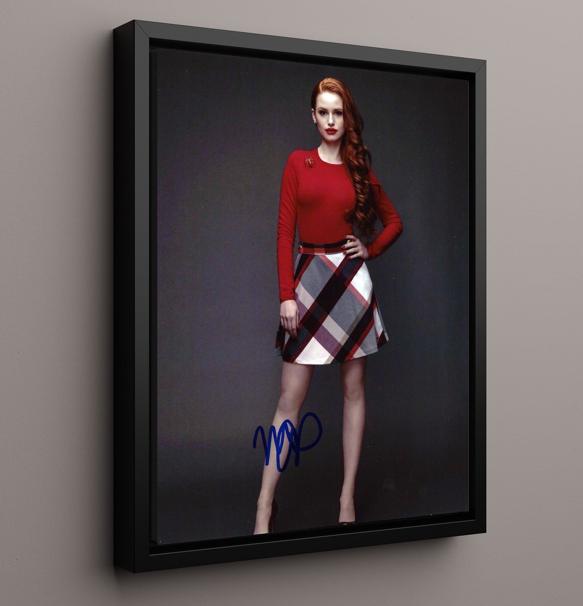 Riverdale - Madelaine Petsch - Cheryl Blossom Red Outfit Studio Pose - Vintage Television Wall Art - 16x20 Framed Canvas wall art print - television decor