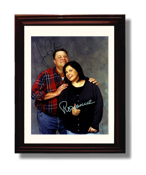 Roseanne - John Goodman and Roseanne Barr - Conner Family Couple - Vintage Television Wall Art - 8x10 Beveled Frame wall art print - television decor