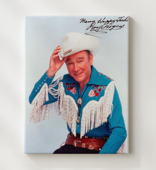 Roy Rogers Show - Roy Rogers - Cowboy Hat Fringe Shirt - Canvas television wall art