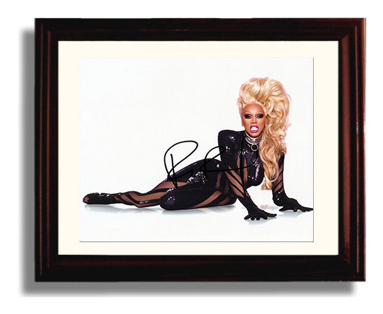 RuPauls Drag Race - RuPaul (Host) Sequin Bodysuit - Vintage Television Wall Art - 8x10 Beveled Frame wall art print - television decor