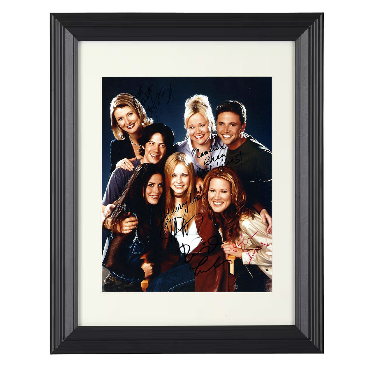 Sabrina the Teenage Witch – Cast – Magical Sitcom Cast Image – 8x10 black beveled framed television wall art