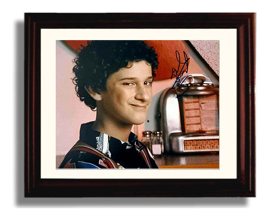Saved by the Bell - Dustin Diamond (Screech Powers) Retro Diner Jukebox Smile Scene - Vintage Television Wall Art - 8x10 Beveled Frame wall art print - television decor