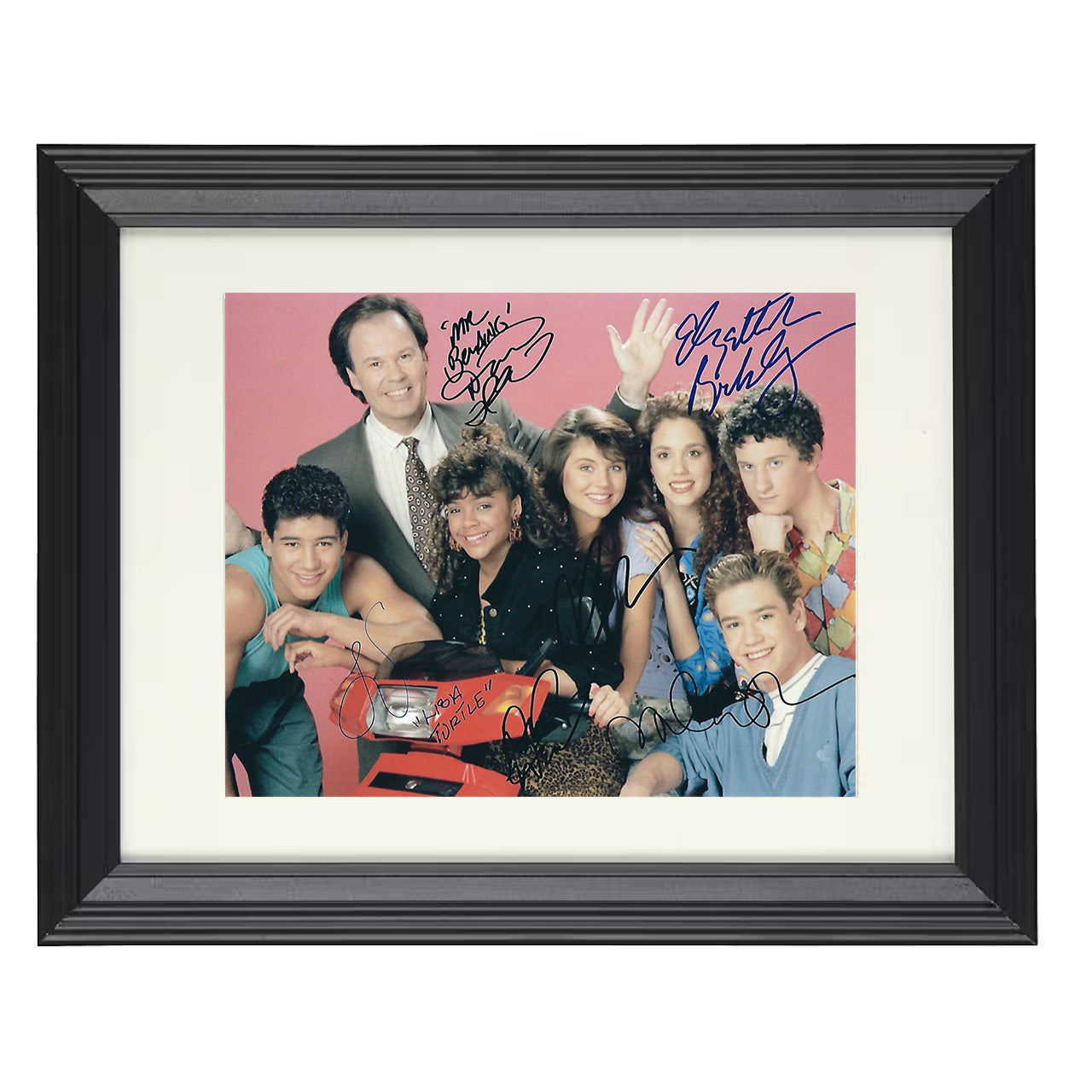 Saved by the Bell – Zack Morris Bayside Cast – 8x10 black beveled framed television wall art