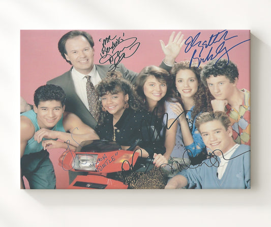 Saved by the Bell - Mark-Paul Gosselaar (Zack Morris) Bayside Cast - Canvas television wall art