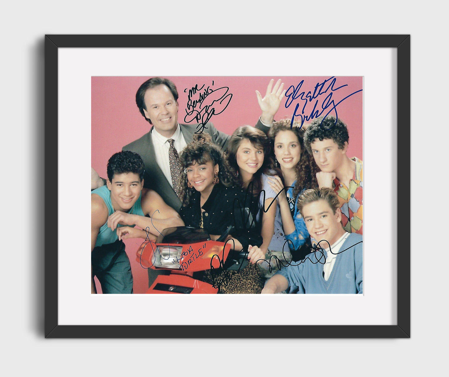 Saved by the Bell - Mark-Paul Gosselaar (Zack Morris) Bayside Cast - Vintage Television Wall Art - 16x20 Gallery Frame wall art print - television decor
