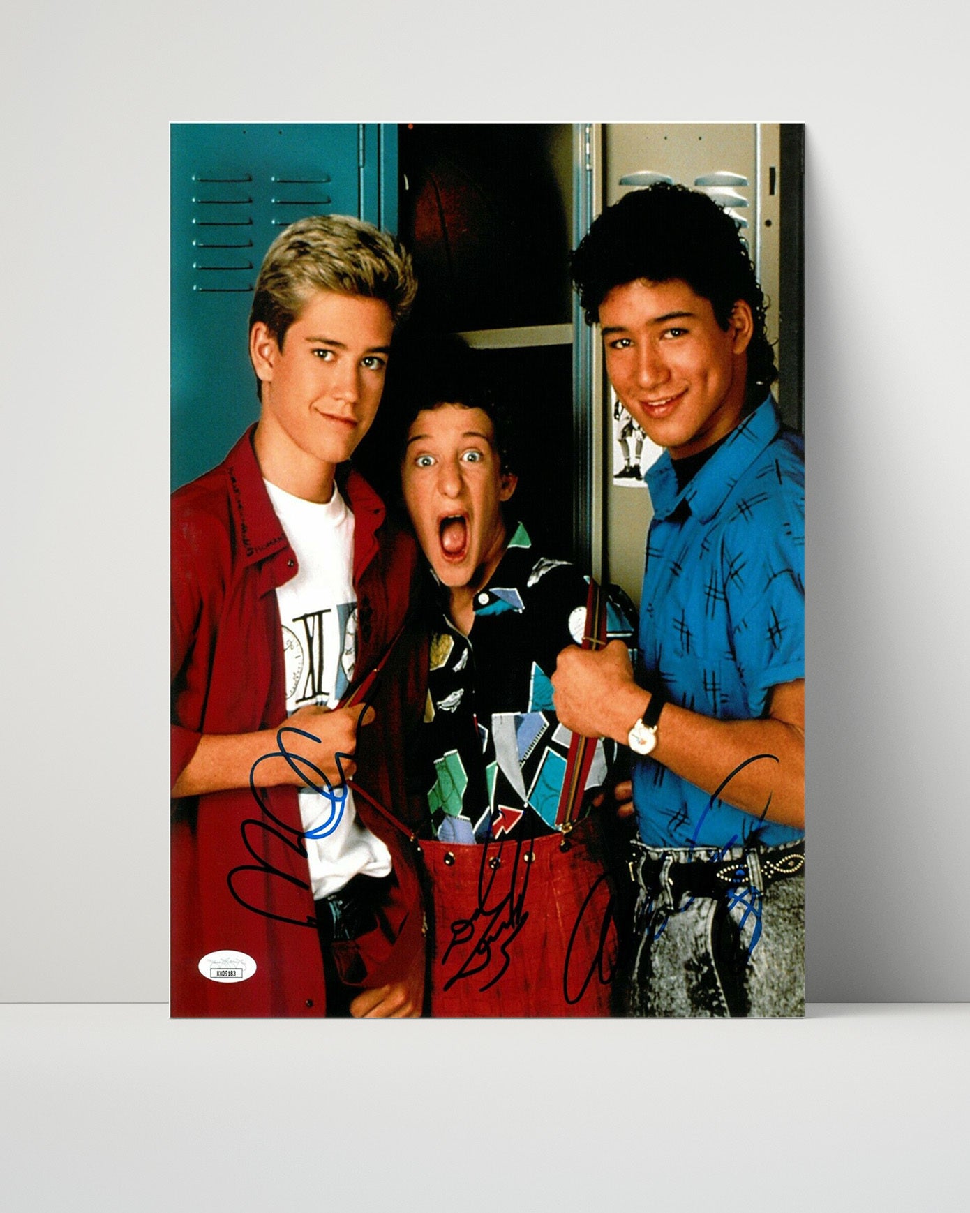 Saved by the Bell - Zack Slater and Screech - Locker Room Trio - Vintage Television Wall Art - 16x20 Unframed Print wall art print - television decor