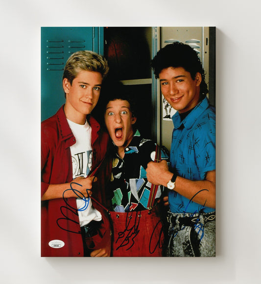 Saved by the Bell - Zack Slater and Screech - Locker Room Trio - Canvas television wall art