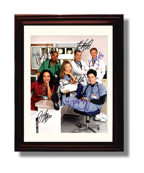 Scrubs - Zach Braff Michael J Fox and John C McGinley - Hospital Doctors Promotional - Vintage Television Wall Art - 8x10 Beveled Frame wall art print - television decor