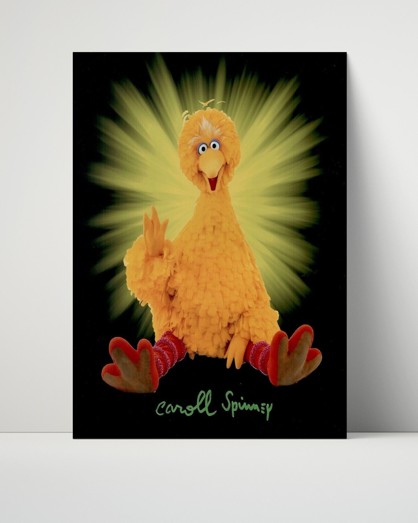 Sesame Street - Caroll Spinney Big Bird Beloved Childrens TV Giant - Vintage Television Wall Art - 16x20 Unframed Print wall art print - television decor