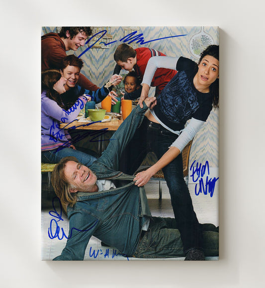 Shameless - Gallagher Family Cast - Chaotic Kitchen Comedy Scene - Canvas television wall art