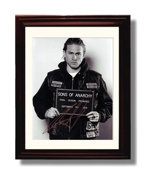 Sons of Anarchy - Charlie Hunnam Jax Teller Final Season Reaper President - Vintage Television Wall Art - 8x10 Beveled Frame wall art print - television decor