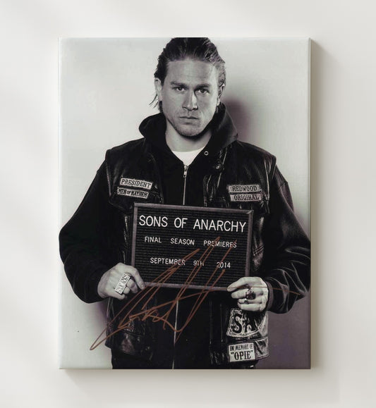 Sons of Anarchy - Charlie Hunnam Jax Teller Final Season Reaper President - Canvas television wall art