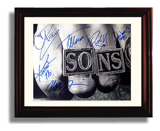 Sons of Anarchy - Hunnam (Jax) Brotherhood and Betrayal - Vintage Television Wall Art - 8x10 Beveled Frame wall art print - television decor
