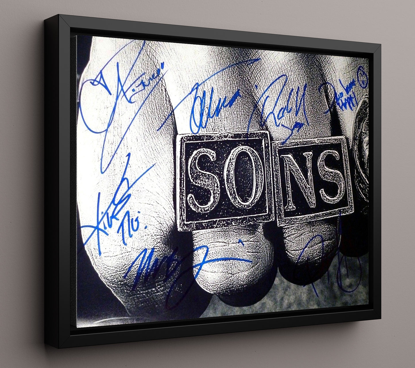 Sons of Anarchy - Hunnam (Jax) Brotherhood and Betrayal - Vintage Television Wall Art - 16x20 Framed Canvas wall art print - television decor