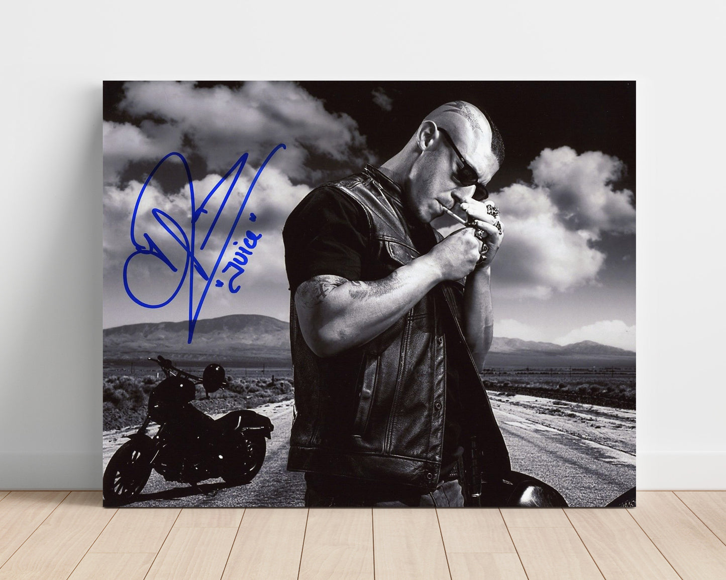 Sons of Anarchy - Theo Rossi (Juice Ortiz) Motorcycle Roadside - Vintage Television Wall Art - 16x20 Unframed Print wall art print - television decor