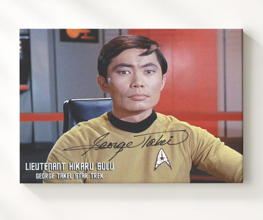Star Trek - George Takei (Hikaru Sulu) Bridge Uniform Close Frame - Canvas television wall art