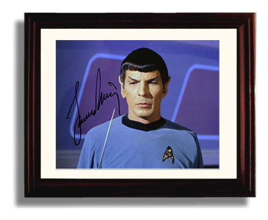 Star Trek - Leonard Nimoy (Spock) Starfleet Uniform - Vintage Television Wall Art - 8x10 Beveled Frame wall art print - television decor