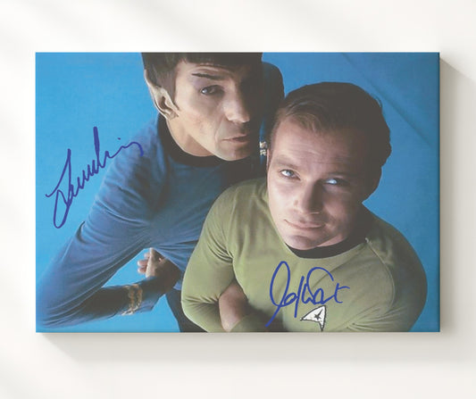 Star Trek - Leonard Nimoy (Spock) and William Shatner (Captain Kirk) Classic Duo - Canvas television wall art