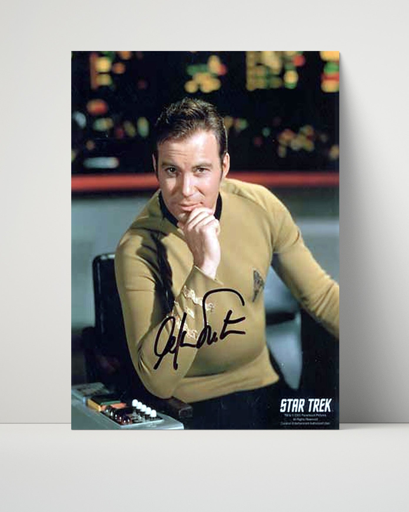 Star Trek - William Shatner (James T. Kirk) Captain Kirk Command Chair - Vintage Television Wall Art - 16x20 Unframed Print wall art print - television decor
