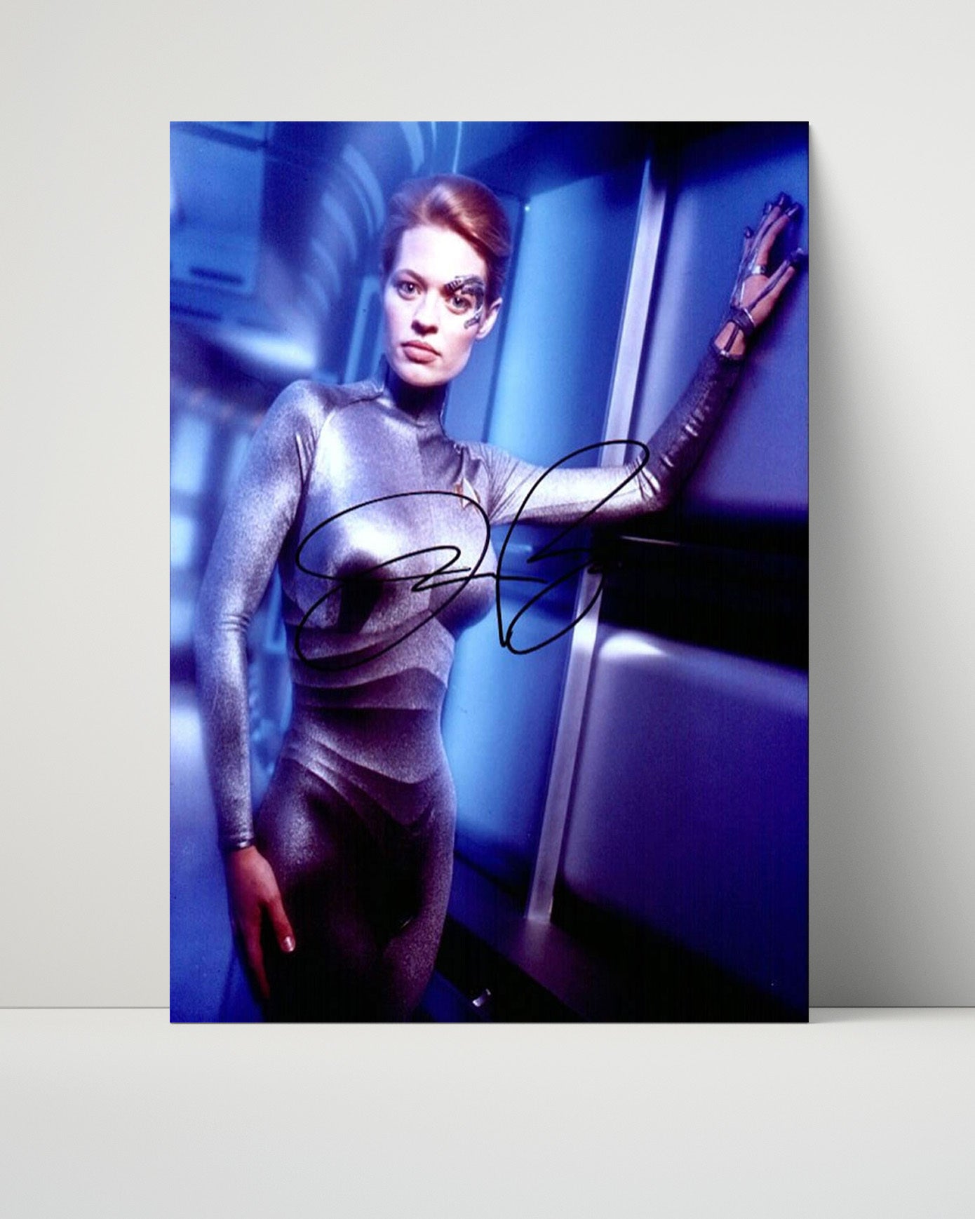Star Trek Voyager - Jeri Ryan Seven of Nine Silver Borg Suit - Vintage Television Wall Art - 16x20 Unframed Print wall art print - television decor