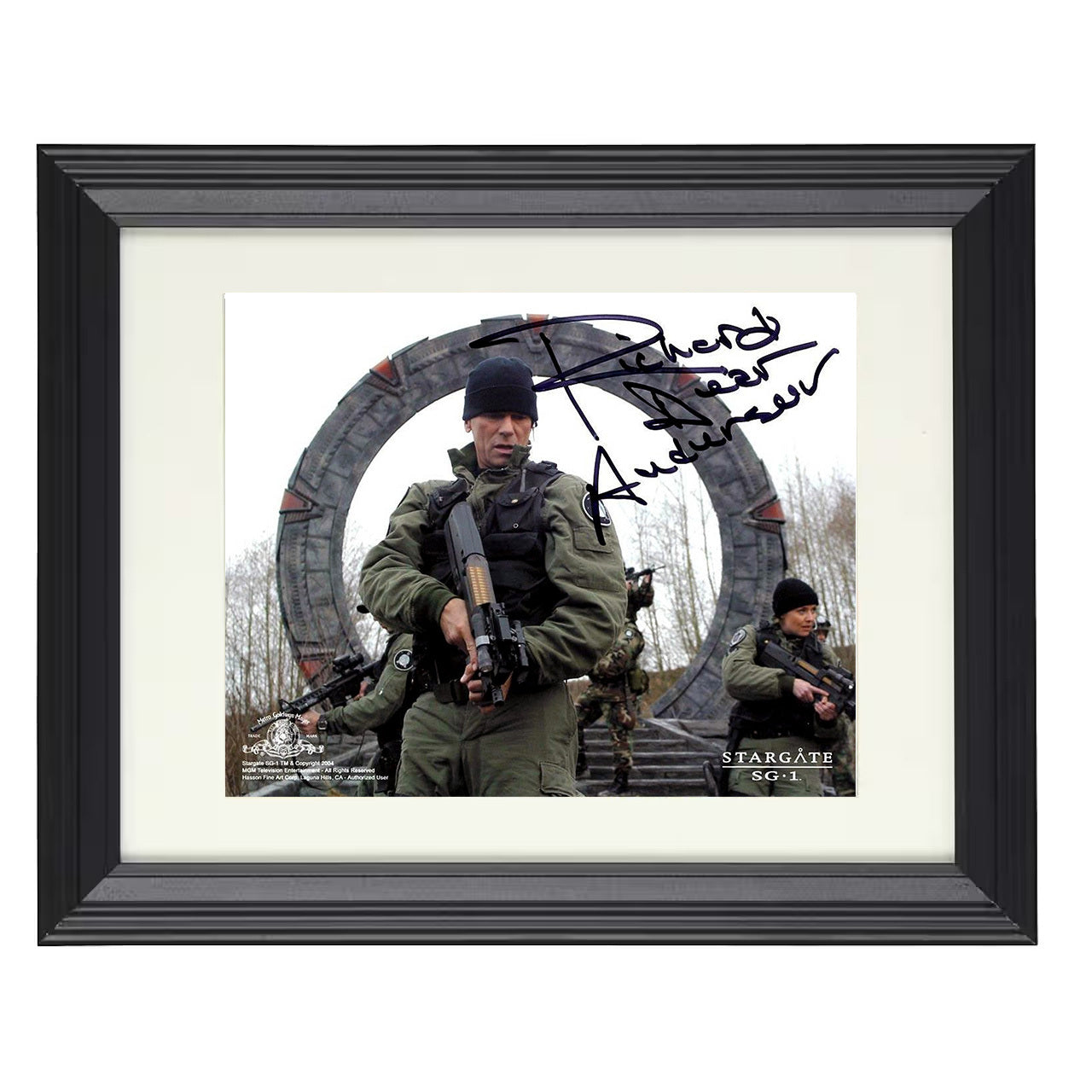 Stargate SG-1 – Jack ONeill Stargate Team – 8x10 black beveled framed television wall art