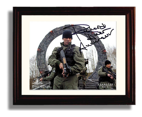 Stargate SG-1 - Richard Dean Anderson (Jack ONeill) Stargate Team - Vintage Television Wall Art - 8x10 Beveled Frame wall art print - television decor