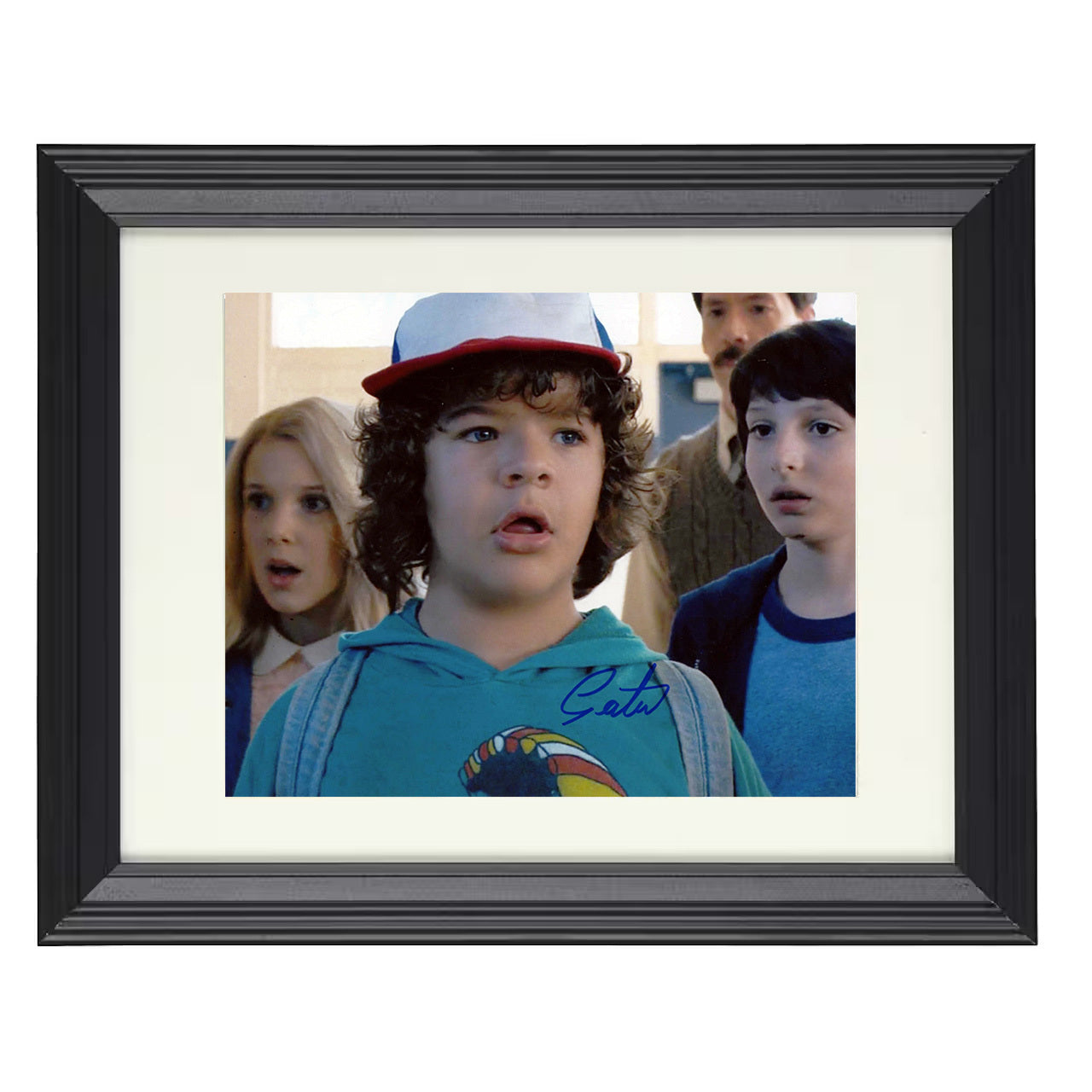 Stranger Things – Dustin Henderson School Hallway Reaction – 8x10 black beveled framed television wall art